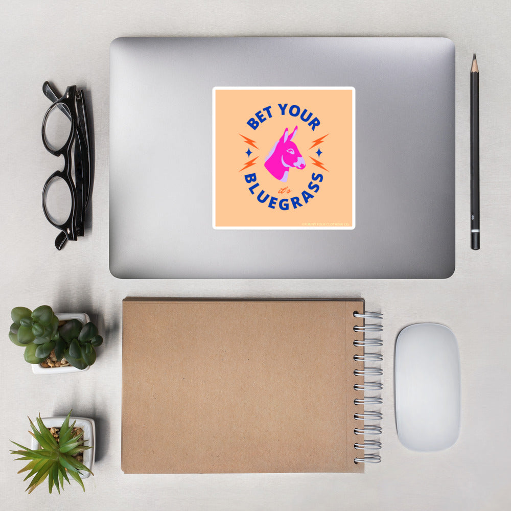 BLUEGR*ASS Original Sticker | Apricot