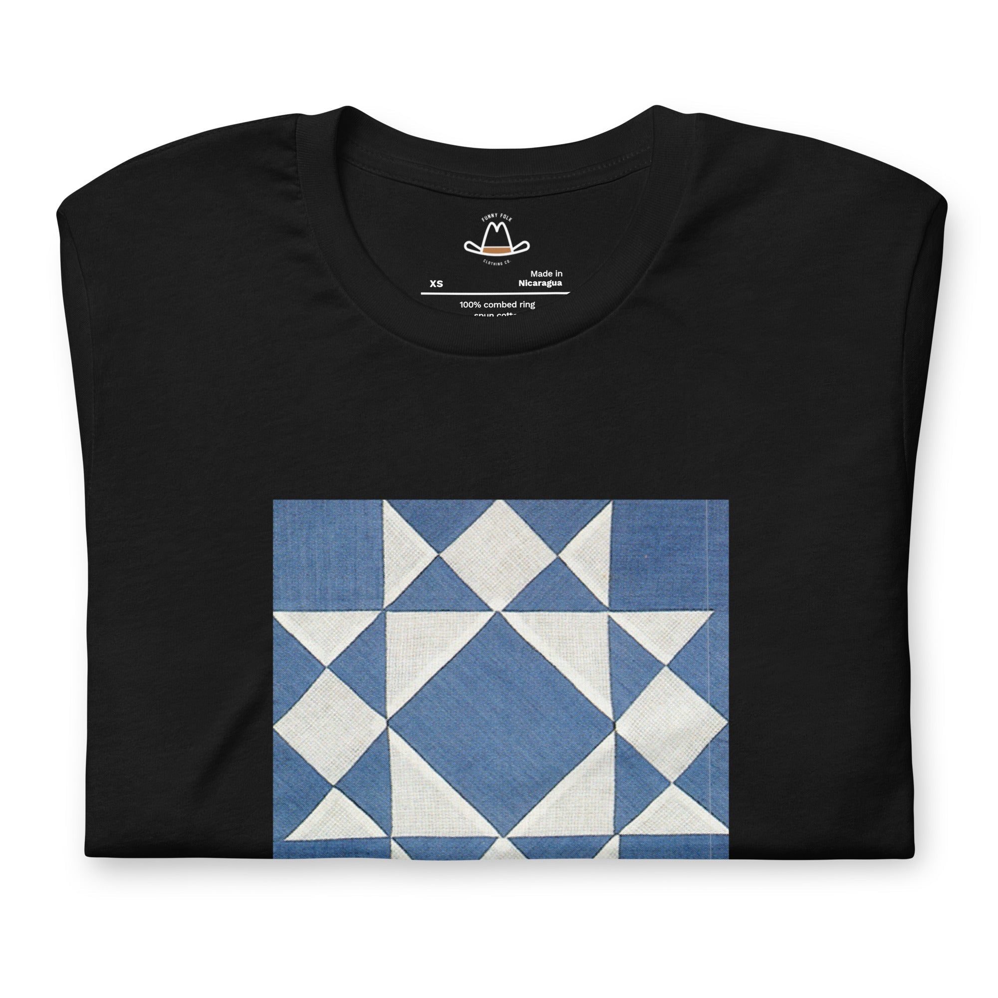 Blue and White Quilt Block Original Tee