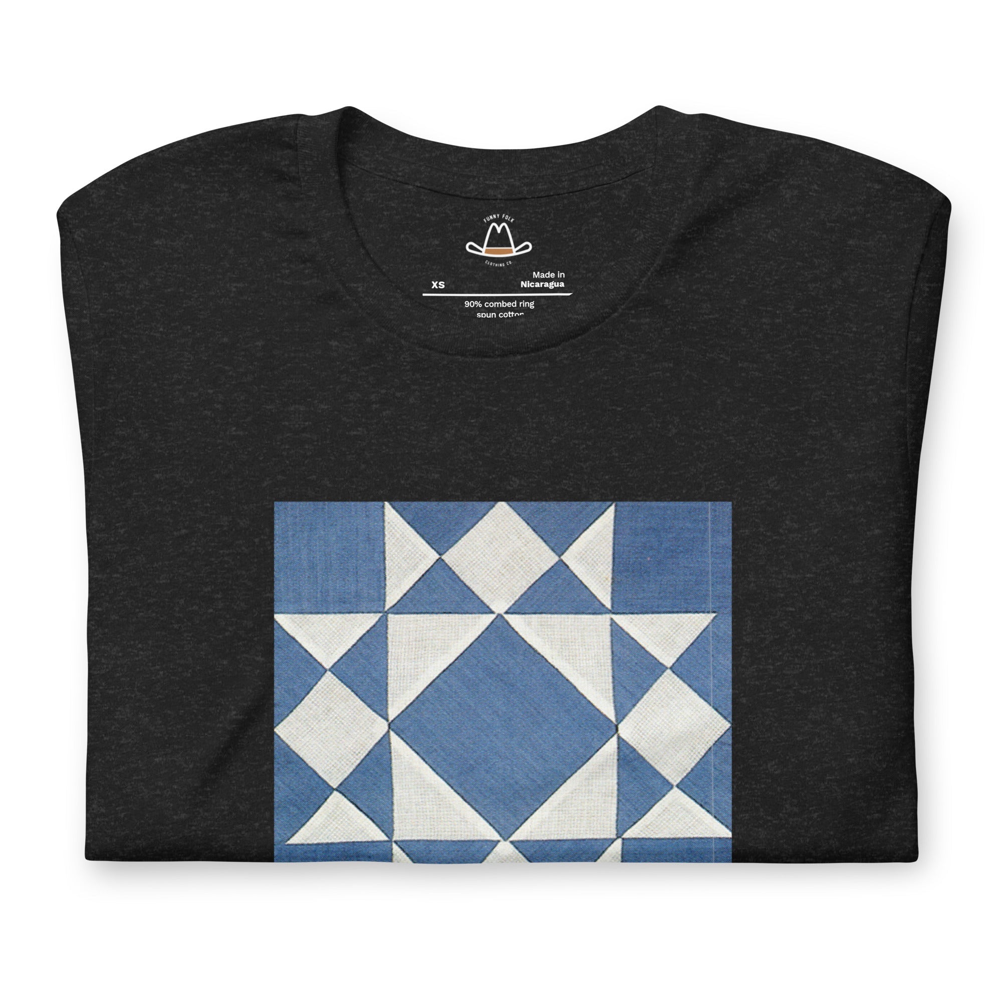 Blue and White Quilt Block Original Tee
