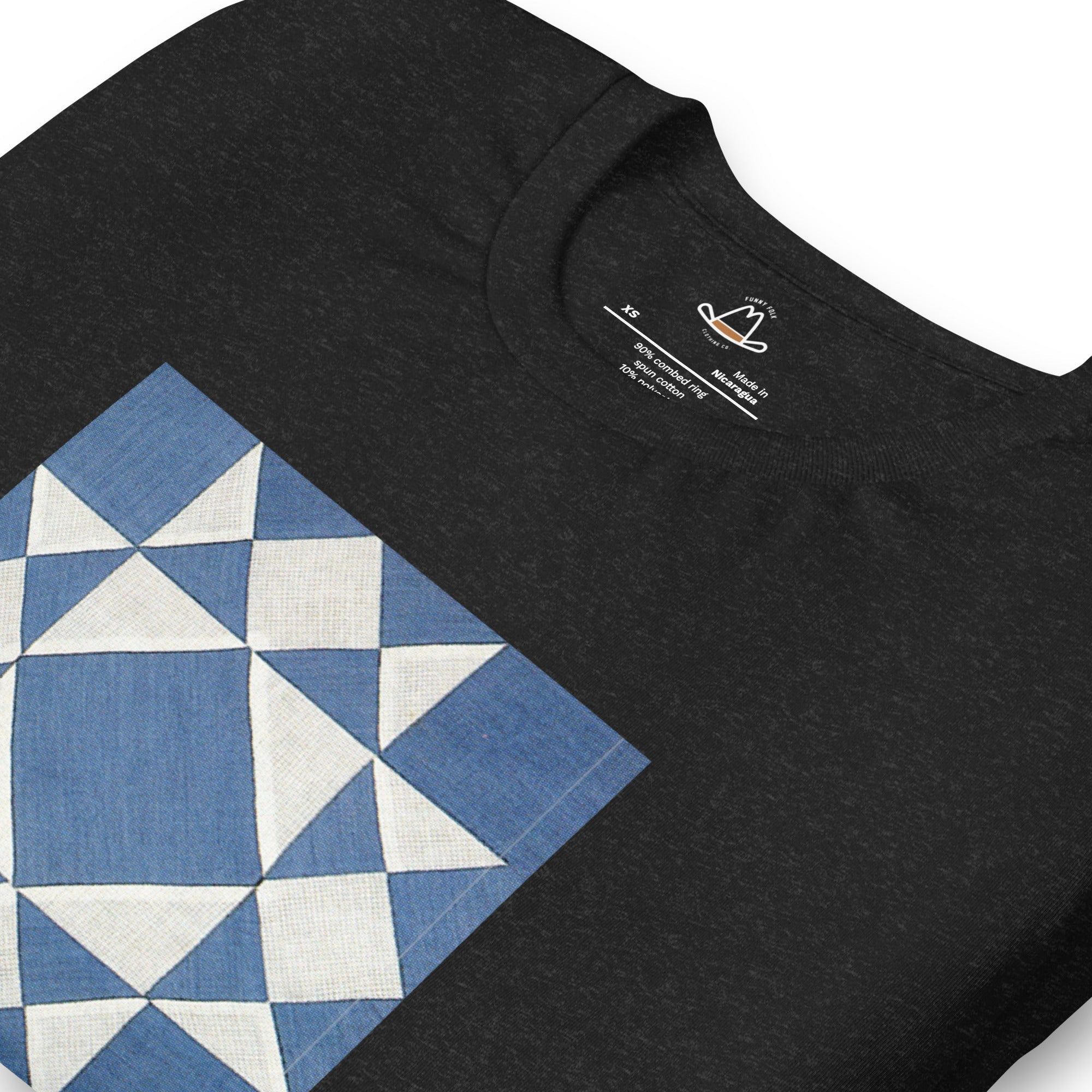 Blue and White Quilt Block Original Tee