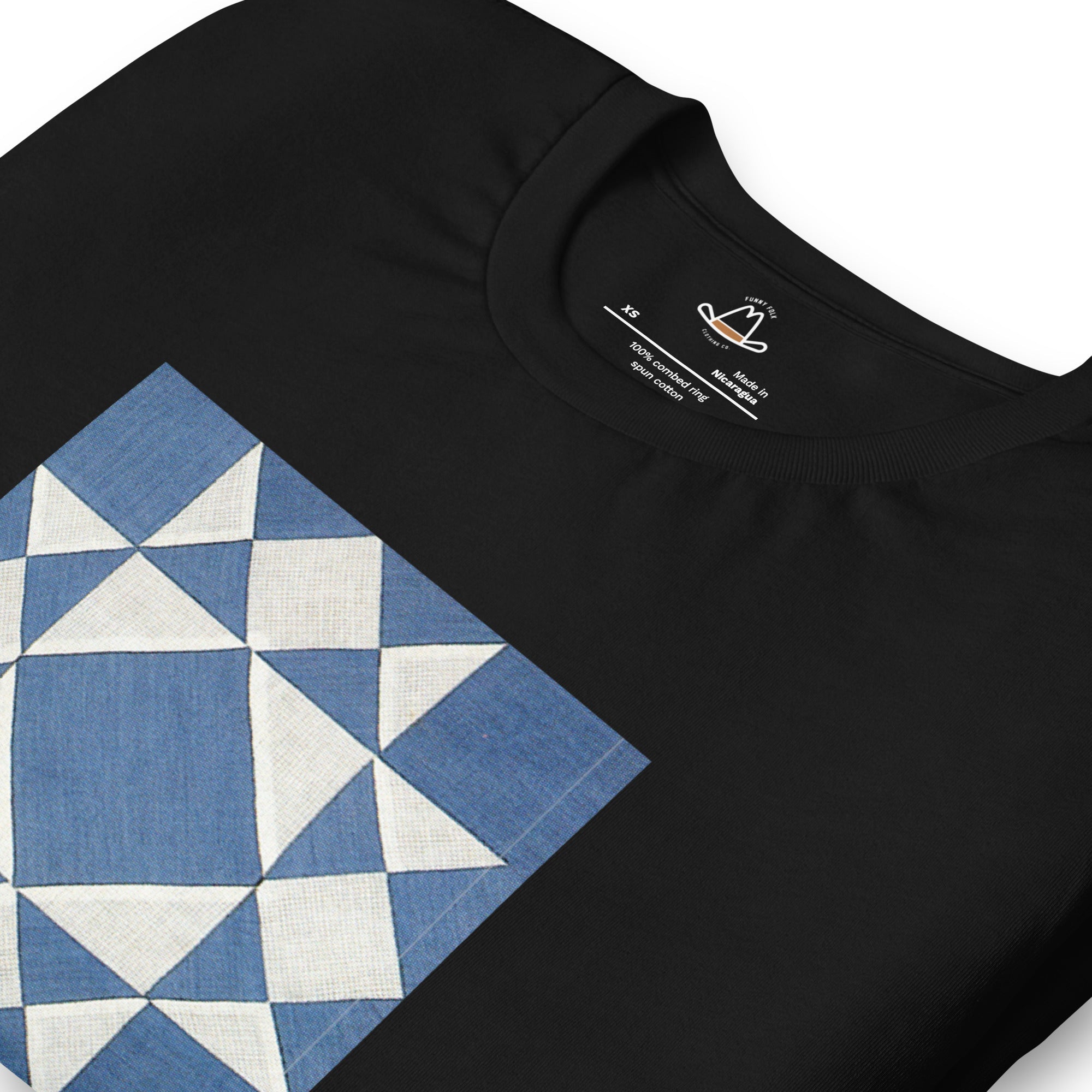 Blue and White Quilt Block Original Tee